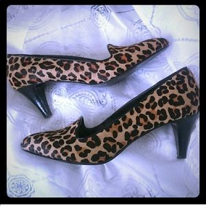 Nine West Leopard Kitten Heels